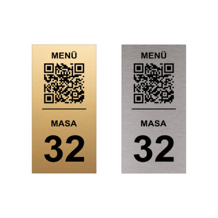 QR Menü Metal Masa Numarası 4