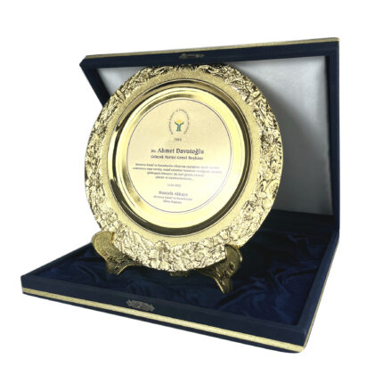 Zamak Altın Tabak Plaket