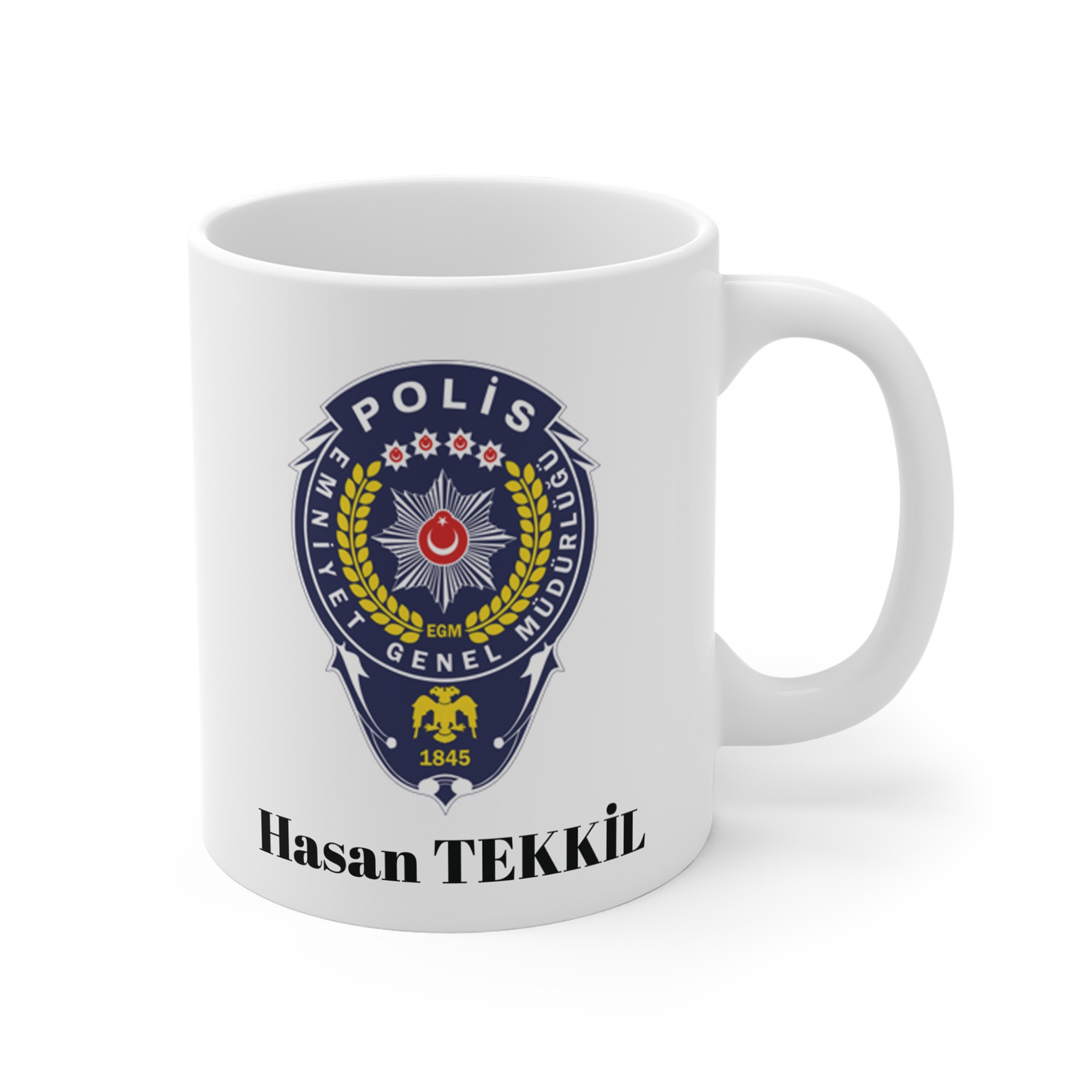 Kişiye Özel Polis EGM Logolu Kupa Bardak Kişiye Özel Polis EGM Logolu Kupa Bardak